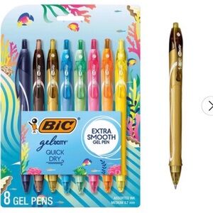 Bic Gelocity Extra Smooth Gel Pen 8 Pack NEW